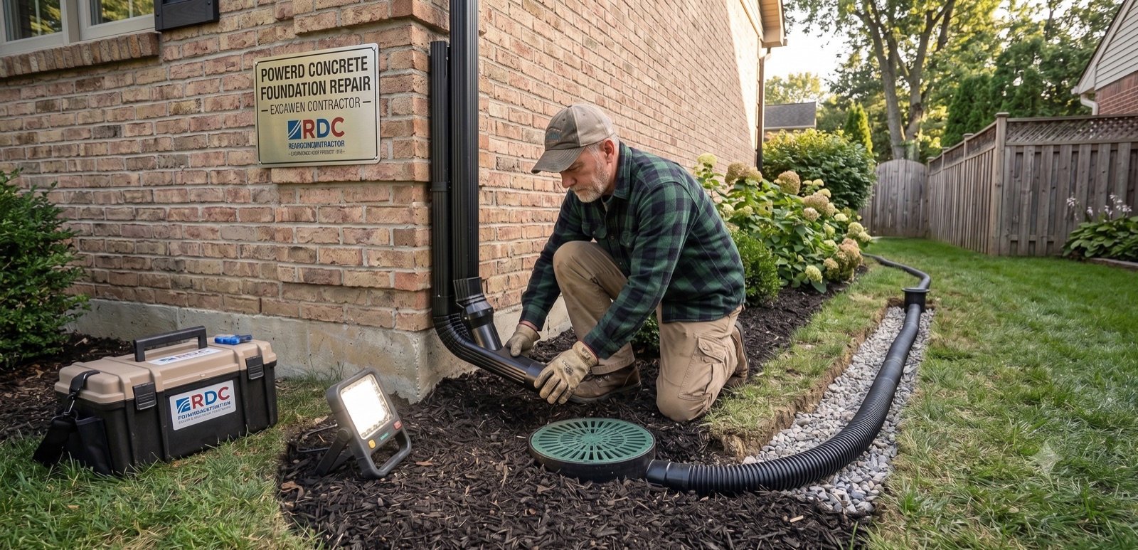 Yard drainage by RDC Waterproofing